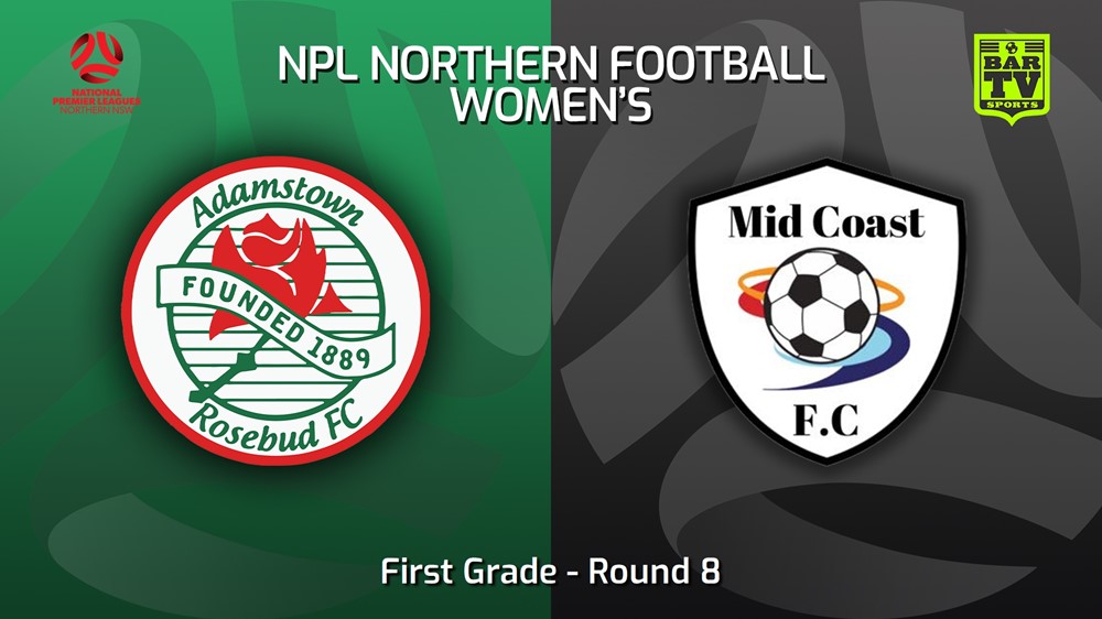 230429-NNSW NPLW Round 8 - Adamstown Rosebud FC v Mid Coast FC W Minigame Slate Image