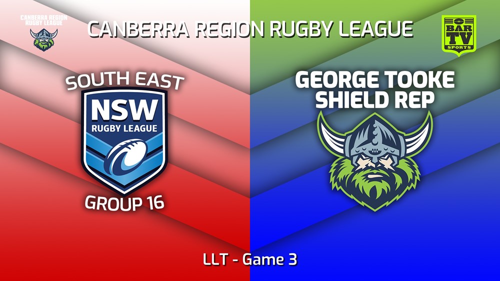 220611-Canberra Game 3 - LLT - Group 16 v George Tooke Shield Slate Image