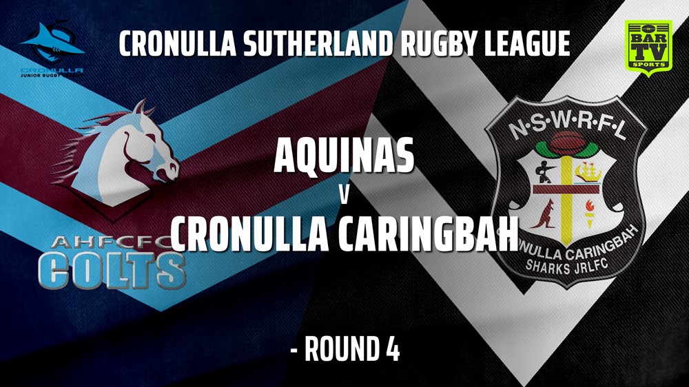 210523-Cronulla JRL Under 20s Round 4 - Aquinas Colts v Cronulla Caringbah Slate Image