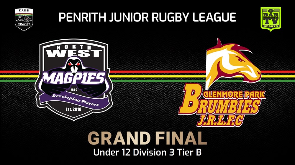 240831-video-Penrith & District Junior Rugby League Grand Final - U12 Div 3B - North West Magpies v Glenmore Park Brumbies Slate Image