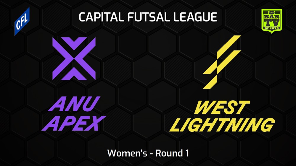 231022-Capital Football Futsal Round 1 - Women's - ANU Apex v West Canberra Lightning Slate Image