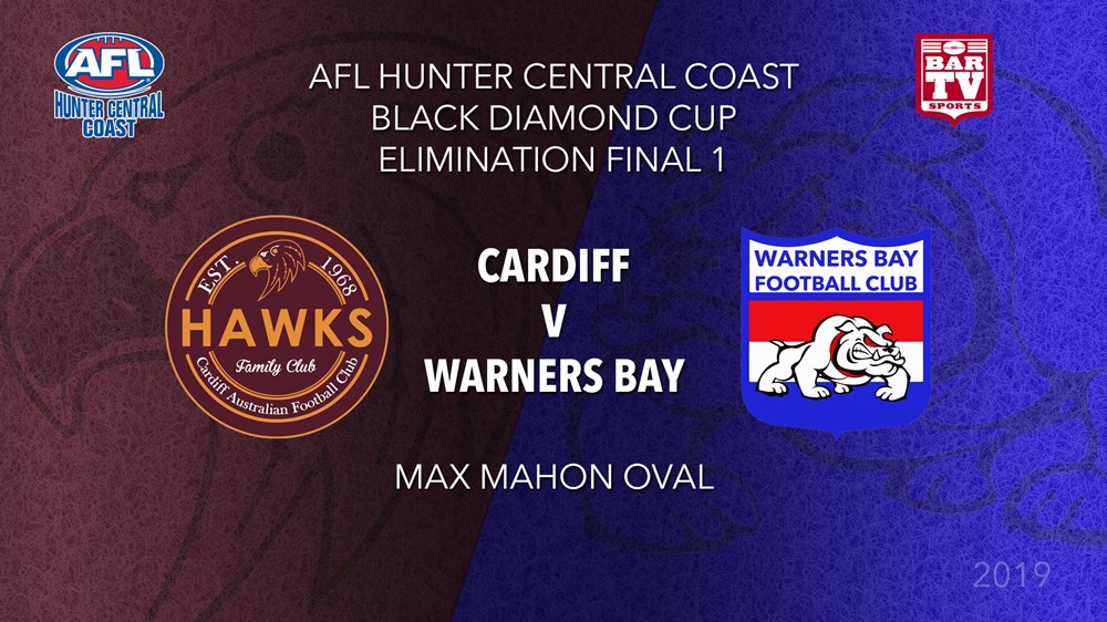 AFL HCC Elimination Final - Cup - Cardiff Hawks v Warners Bay Bulldogs Slate Image