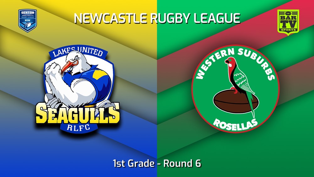 230429-Newcastle RL Round 6 - 1st Grade - Lakes United Seagulls v Western Suburbs Rosellas Slate Image