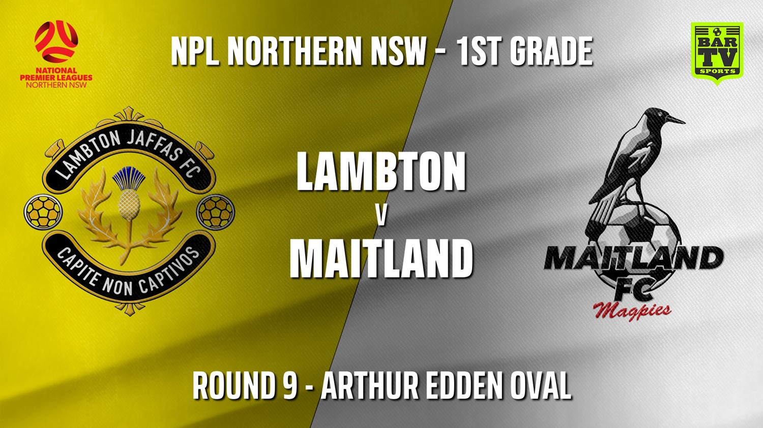 210529-NPL - NNSW Round 9 - Lambton Jaffas FC v Maitland FC Minigame Slate Image