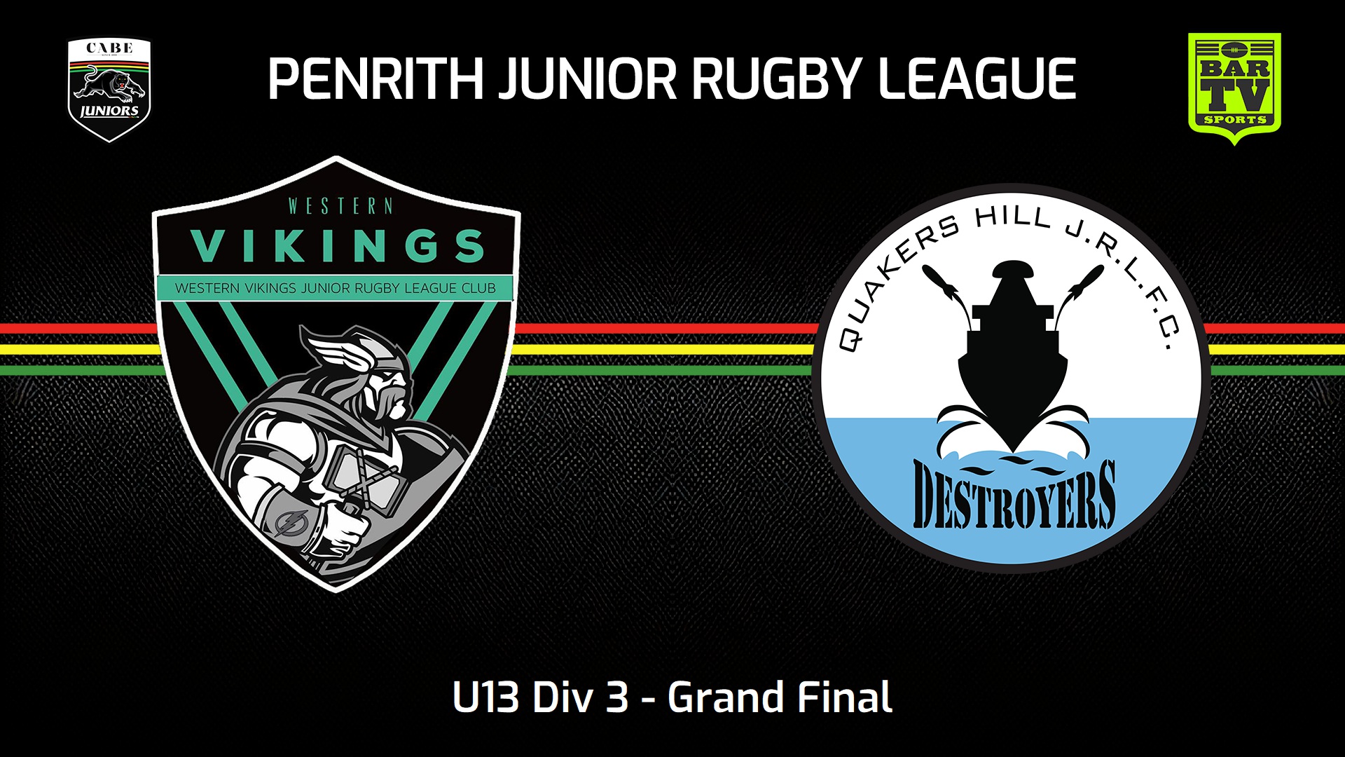 230819-Penrith & District Junior Rugby League Grand Final - U13 Div 3 - Western Vikings v Quakers Hill Destroyers Slate Image