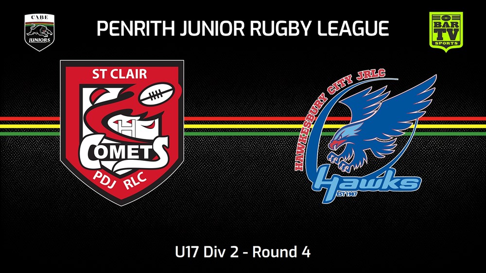 240505-video-Penrith & District Junior Rugby League Round 4 - U17 Div 2 - St Clair v Hawkesbury City Slate Image