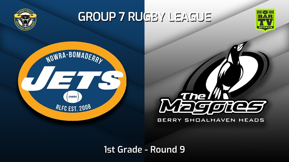 230527-South Coast Round 9 - 1st Grade - Nowra-Bomaderry Jets v Berry-Shoalhaven Heads Magpies Slate Image