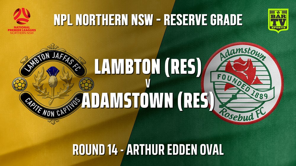 210710-NNSW NPL Res Round 14 - Lambton Jaffas FC v Adamstown Rosebud FC Slate Image