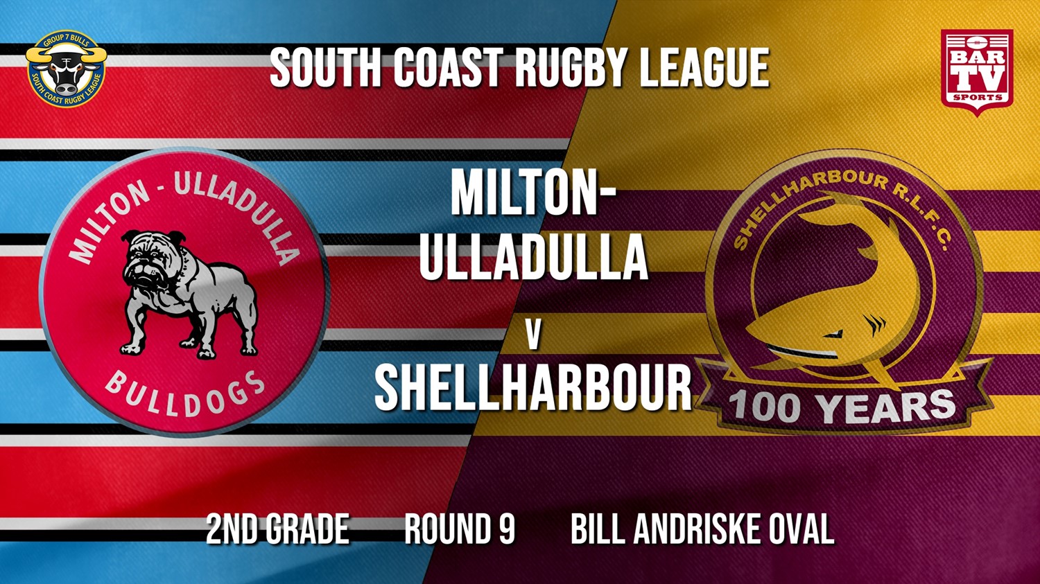 Group 7 RL Round 9 - 2nd Grade - Milton-Ulladulla Bulldogs v Shellharbour Sharks Slate Image