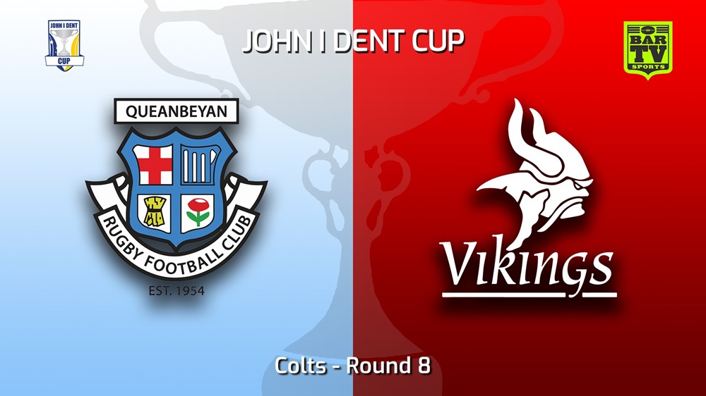 MINI GAME: John I Dent (ACT) Round 8 - Colts - Queanbeyan Whites v Tuggeranong Vikings Slate Image