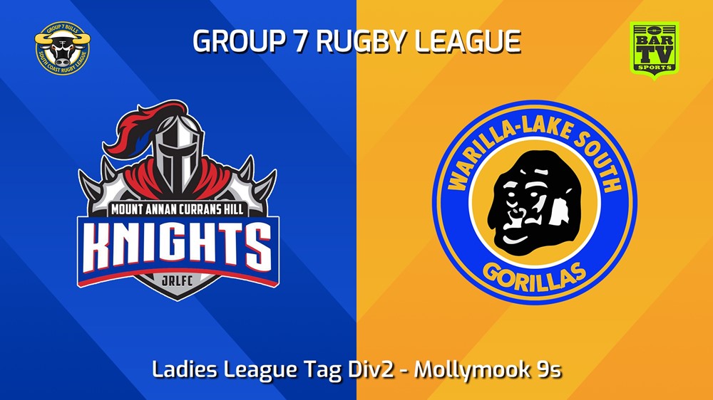 240309-South Coast Mollymook 9s - Ladies League Tag Div2 - Mt Annan Knights v Warilla-Lake South Gorillas Slate Image