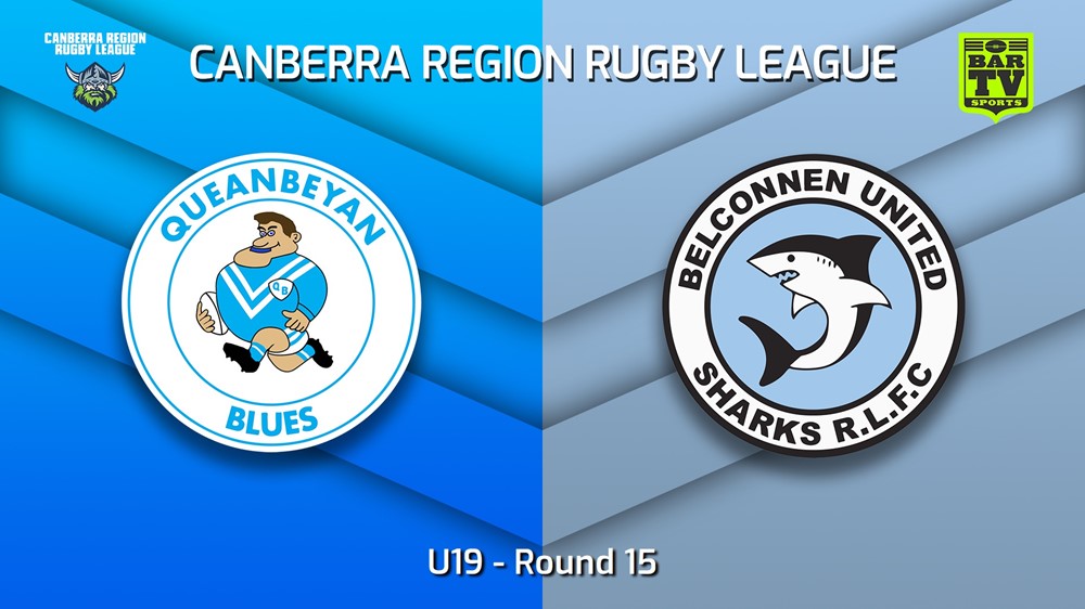 220730-Canberra Round 15 - U19 - Queanbeyan Blues v Belconnen United Sharks Slate Image