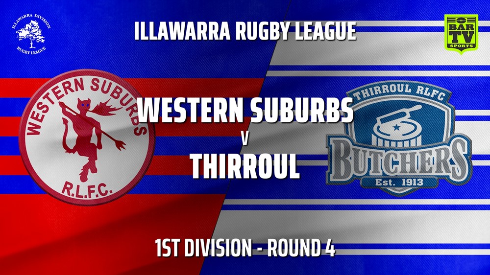 210501-IRL Round 4 - 1st Division - Western Suburbs Devils v Thirroul Butchers Slate Image