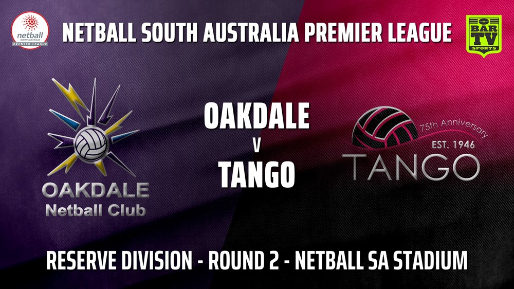 210507-SA Premier League Round 2 - Reserve Division - Oakdale v Tango Slate Image