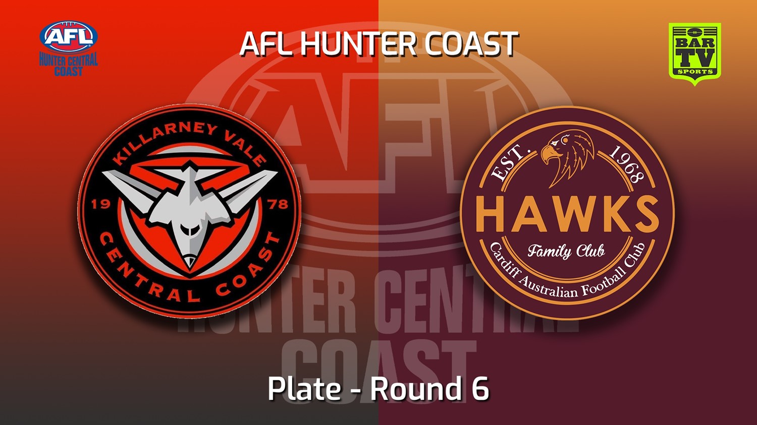 MINI GAME: AFL Hunter Central Coast Round 6 - Men's Plate - Killarney Vale Bombers v Cardiff Hawks Slate Image