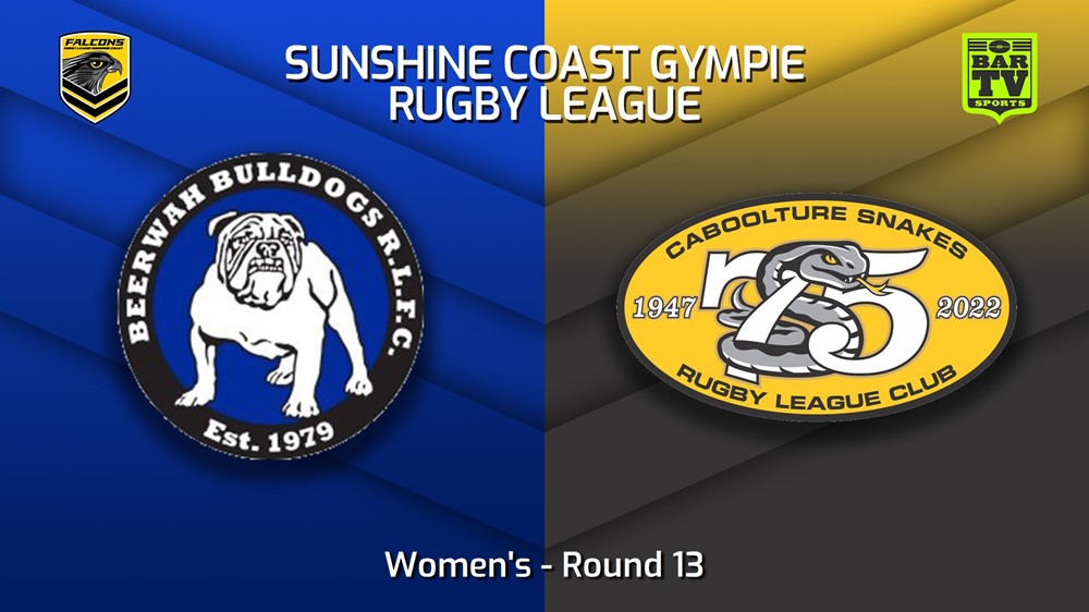 220716-Sunshine Coast RL Round 13 - Women's - Beerwah Bulldogs v Caboolture Snakes Slate Image