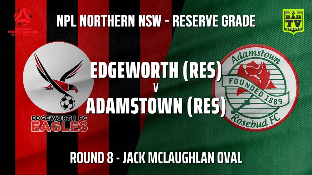 210523-NPL NNSW RES Round 8 - Edgeworth Eagles v Adamstown Rosebud FC Slate Image