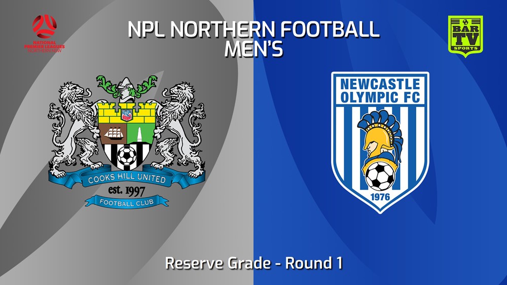 240223-NNSW NPLM Res Round 1 - Cooks Hill United FC Res v Newcastle Olympic Res Slate Image