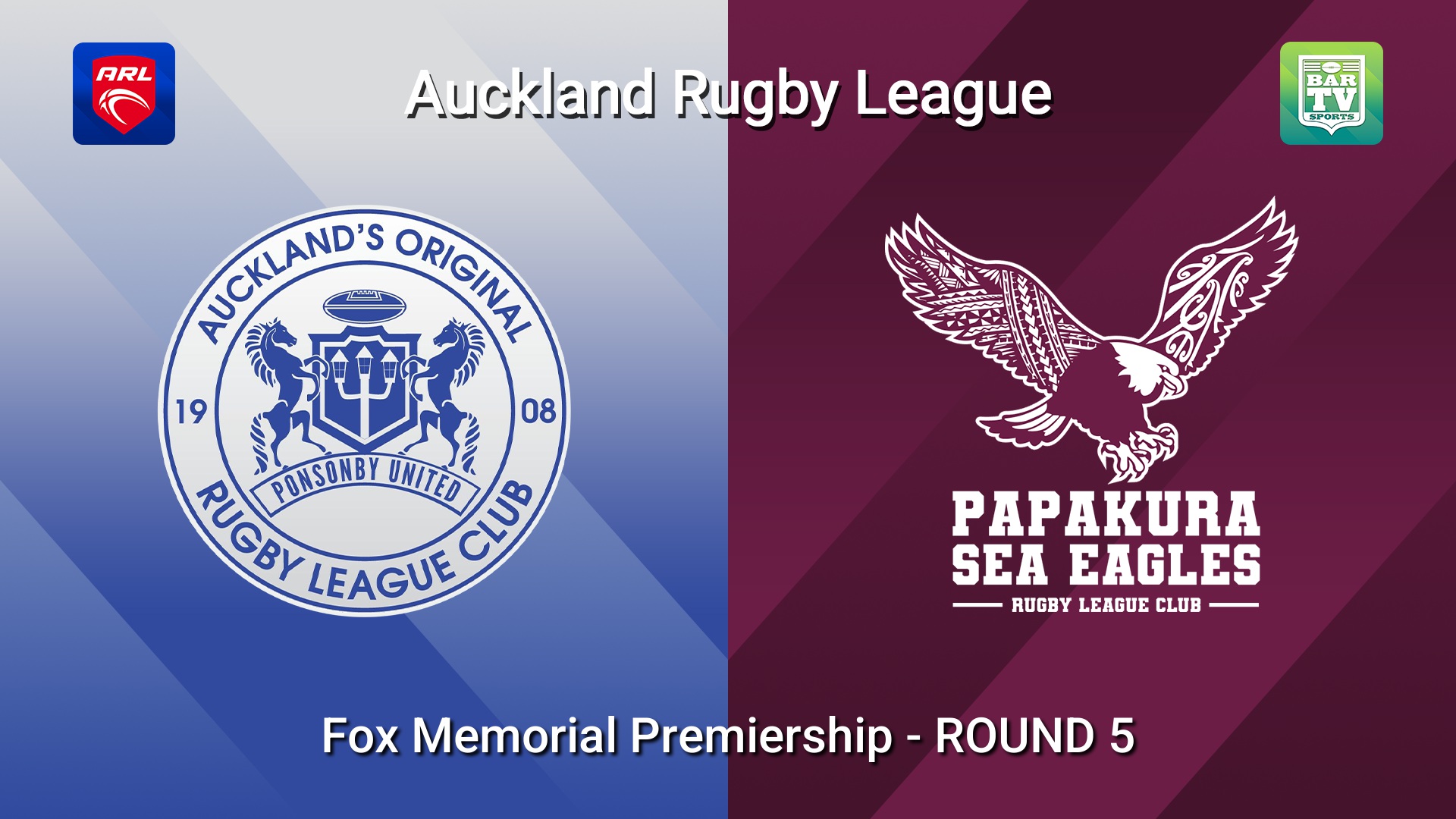 260523-video-Auckland RL ROUND 5 - Fox Memorial Premiership - Ponsonby Ponies v Papakura Sea Eagles Slate Image