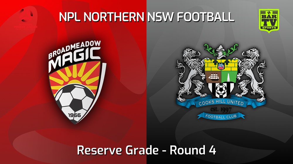 220327-NNSW NPL Res Round 4 - Broadmeadow Magic Res v Cooks Hill United FC (Res) Slate Image