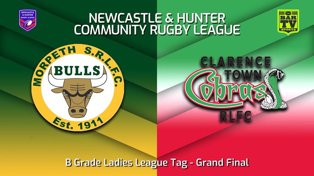 230909-NHRL Grand Final - B Grade Ladies League Tag - Morpeth Bulls v Clarence Town Cobras Slate Image
