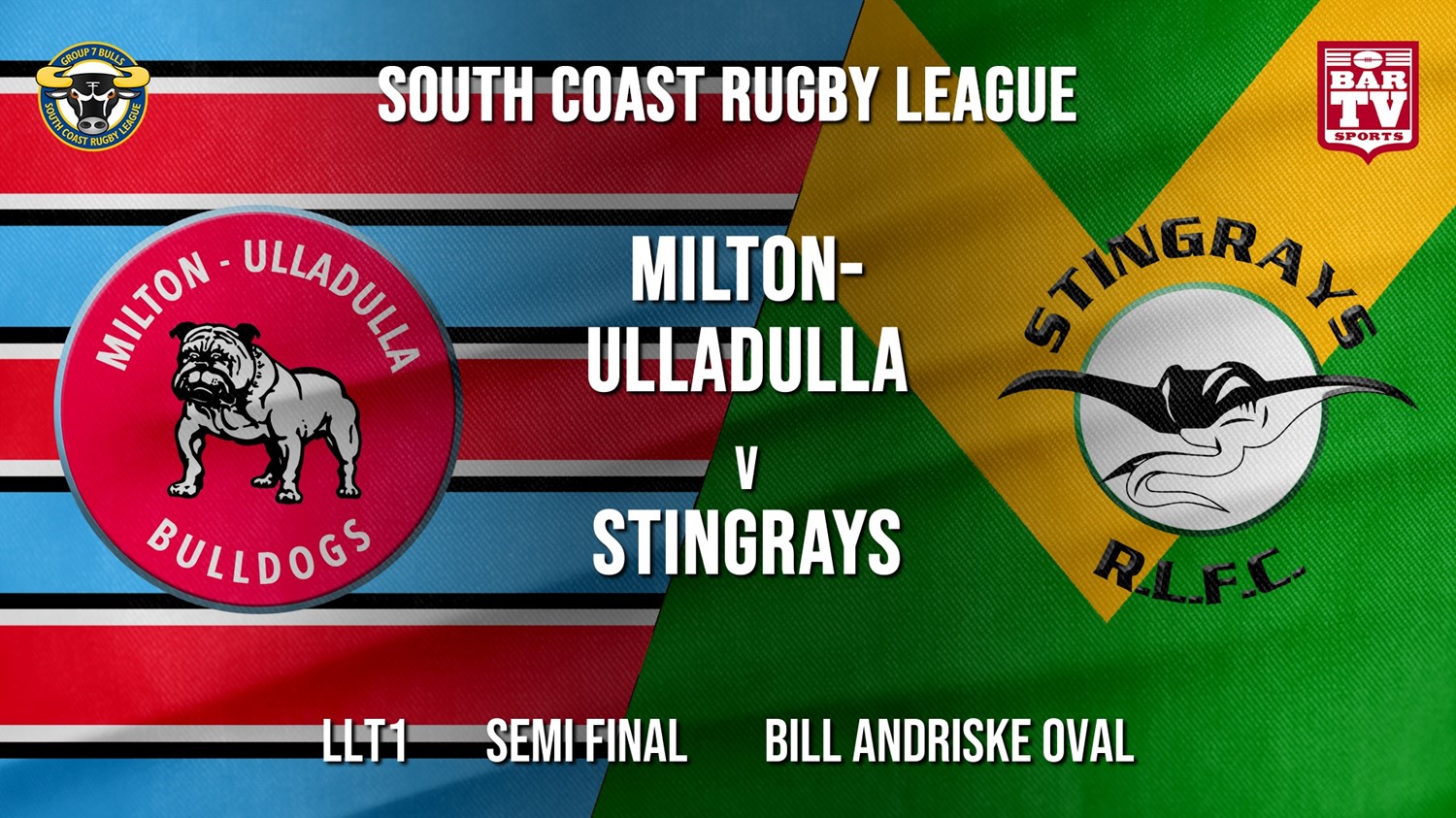 Group 7 RL Semi Final - LLT1 - Milton-Ulladulla Bulldogs v Stingrays of Shellharbour Slate Image