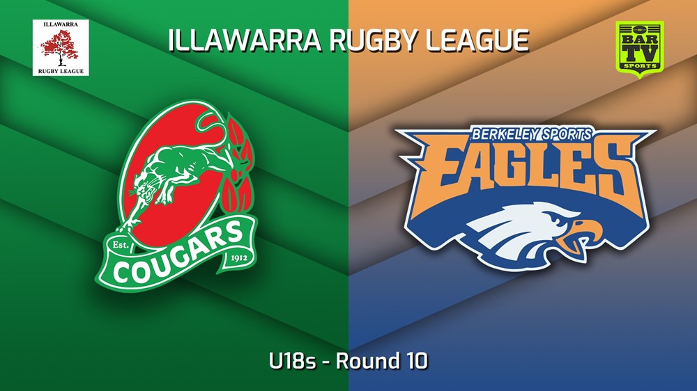 230708-Illawarra Round 10 - U18s - Corrimal Cougars v Berkeley Eagles Minigame Slate Image