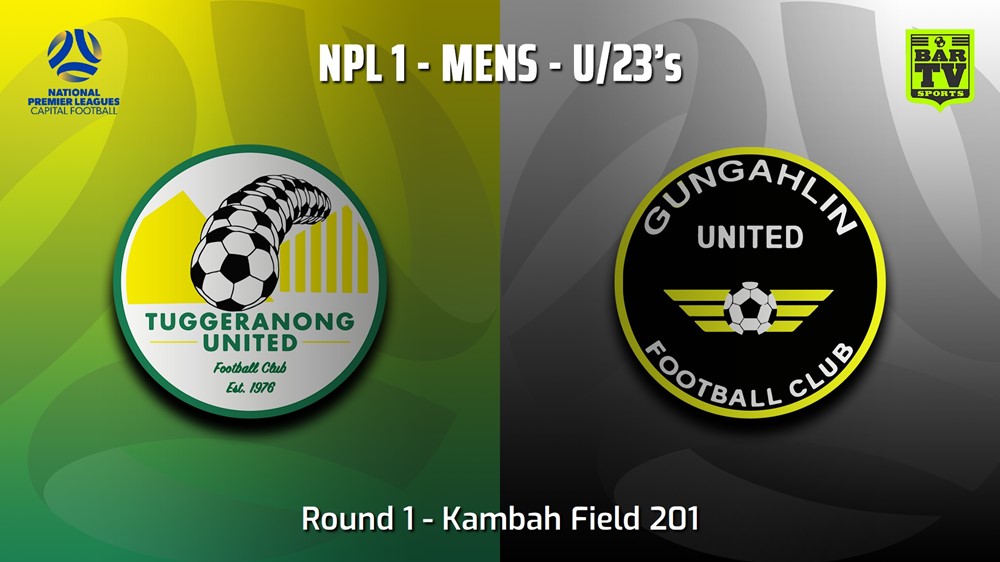 230402-Capital NPL U23 Round 1 - Tuggeranong United U23 v Gungahlin United U23 Minigame Slate Image