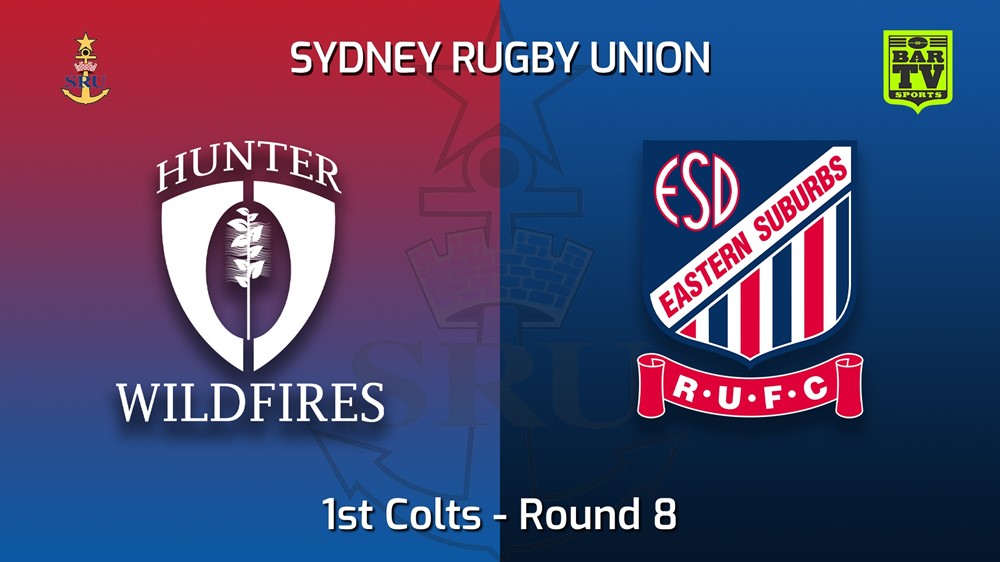 MINI GAME: Sydney Rugby Union Round 8 - 1st Colts - Hunter Wildfires v Eastern Suburbs Sydney Slate Image