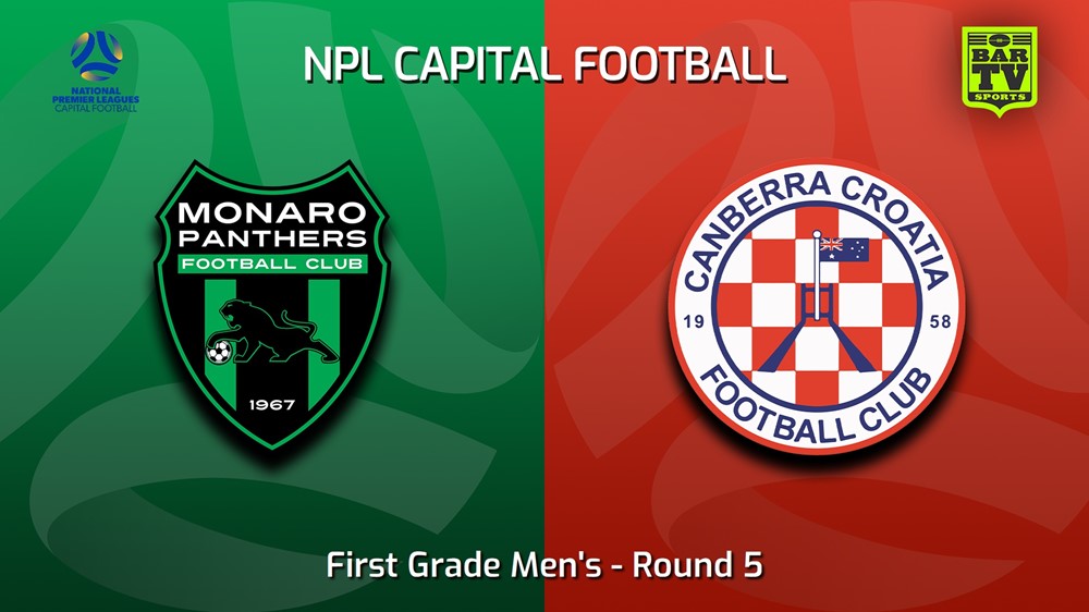 230506-Capital NPL Round 5 - Monaro Panthers v Canberra Croatia FC Slate Image