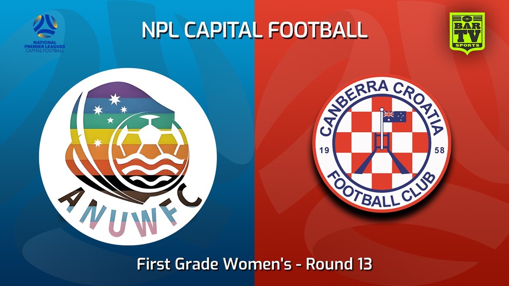 230702-Capital Womens Round 13 - ANU WFC (women) v Canberra Croatia FC (women) Slate Image