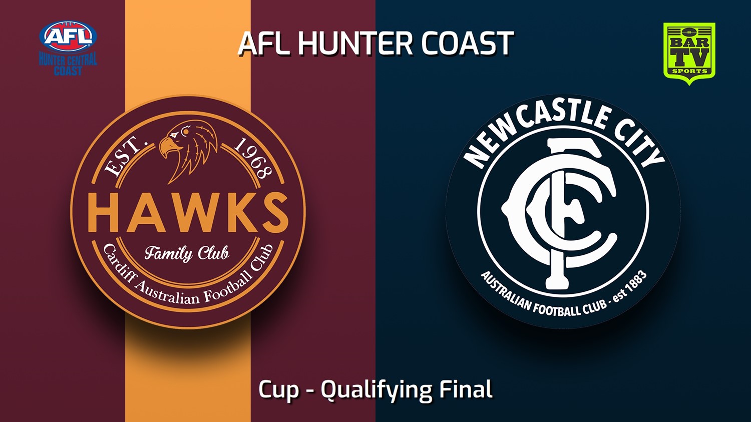 230826-AFL Hunter Central Coast Qualifying Final - Cup - Cardiff Hawks v Newcastle City  Minigame Slate Image