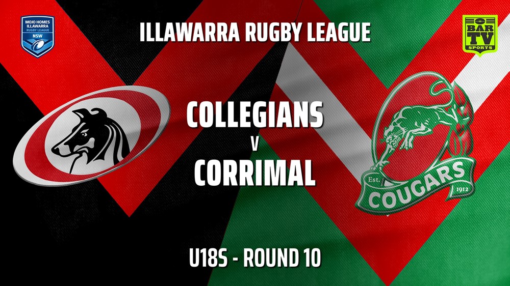 MINI GAME: Illawarra Round 10 - U18s - Collegians v Corrimal Cougars Slate Image