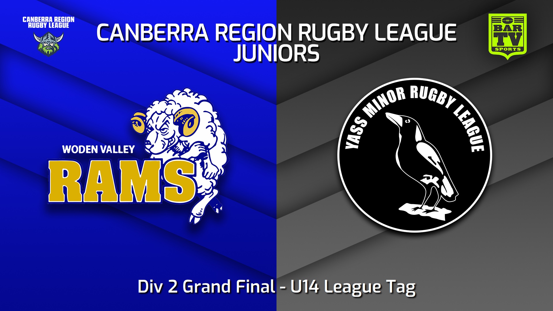 250906-video-Canberra Region Rugby League Juniors Div 2 Grand Final - U14 League Tag - Woden Valley Rams Juniors v Yass Magpies Juniors Slate Image