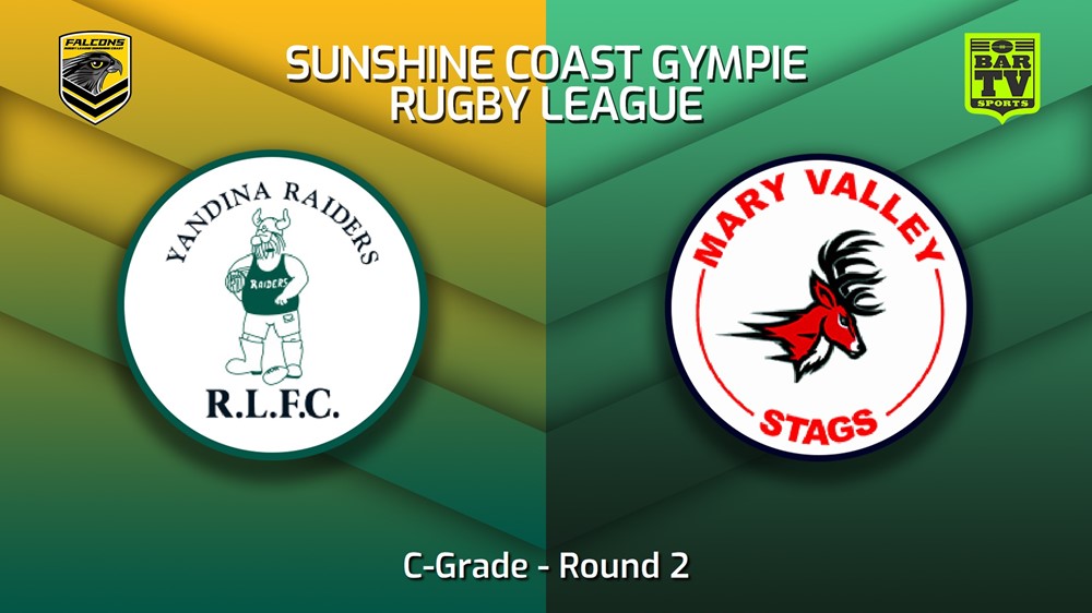 230401-Sunshine Coast RL Round 2 - C-Grade - Yandina Raiders v Mary Valley Stags Minigame Slate Image