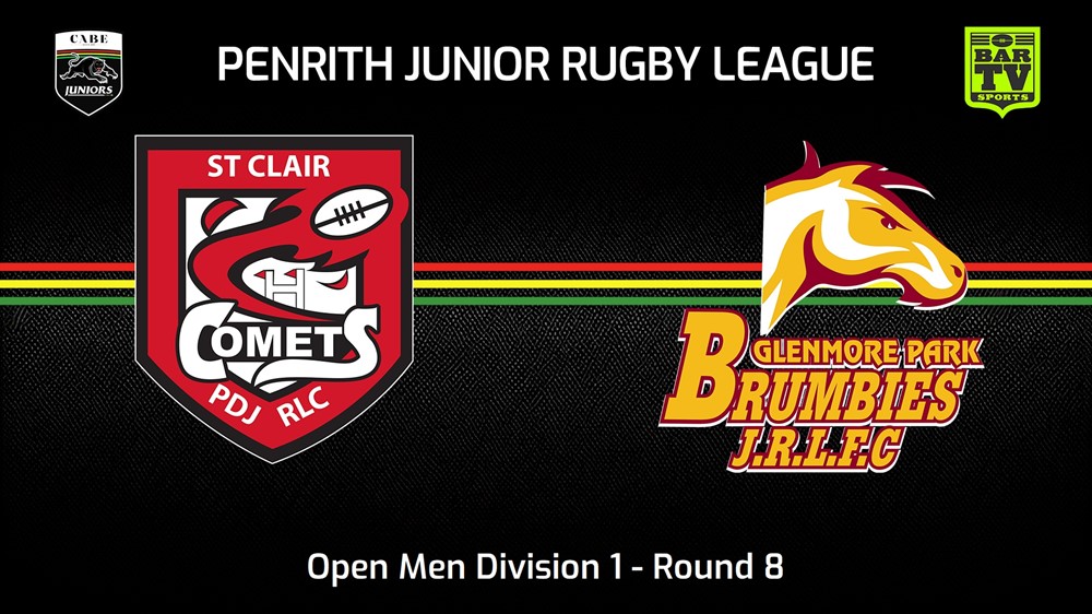 240602-video-Penrith & District Junior Rugby League Round 8 - Open Men Division 1 - St Clair v Glenmore Park Brumbies Minigame Slate Image