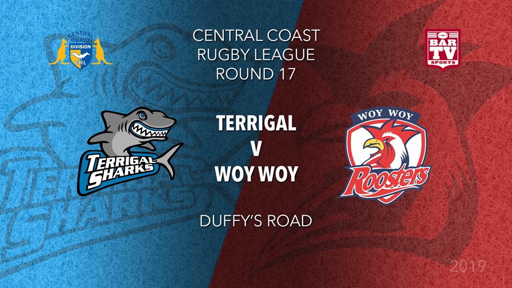 CCRL Round 17 - 1st Grade - Terrigal Sharks v Woy Woy Roosters Slate Image