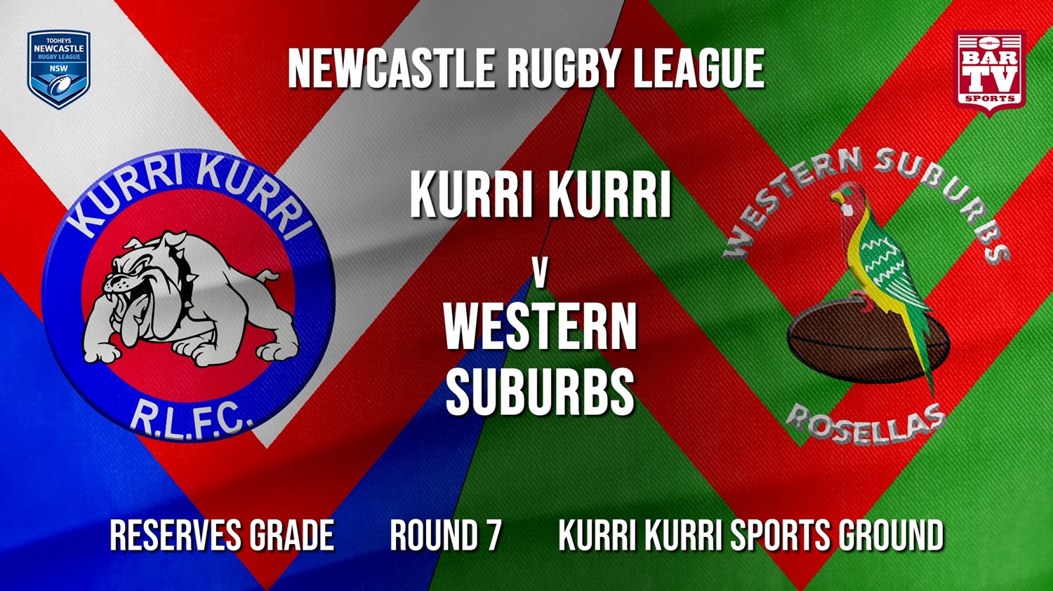 MINI GAME: Newcastle Rugby League Round 7 - Reserves Grade - Kurri Kurri Bulldogs v Western Suburbs Rosellas Slate Image