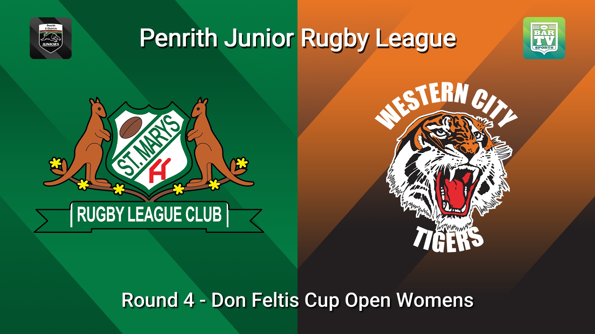 260509-video-Penrith & District Junior Rugby League Round 4 - Don Feltis Cup Open Womens - St Marys v Western City Tigers Slate Image