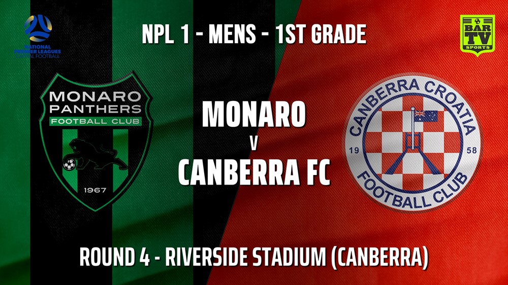 210501-NPL - CAPITAL Round 4 - Monaro Panthers FC v Canberra FC Slate Image