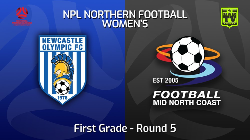220424-NNSW NPLW Round 5 - Newcastle Olympic FC W v Mid Coast FC W Slate Image