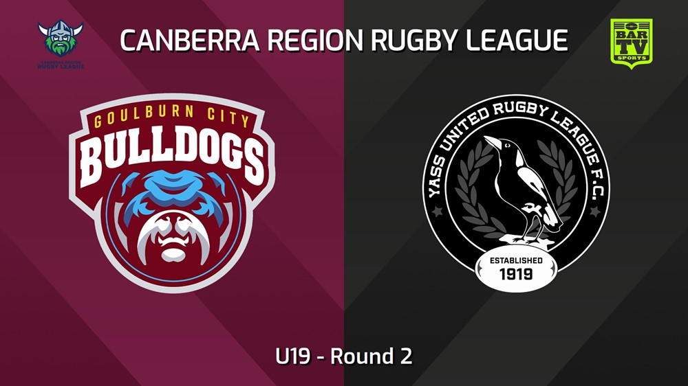 240413-Canberra Round 2 - U19 - Goulburn City Bulldogs v Yass Magpies Minigame Slate Image