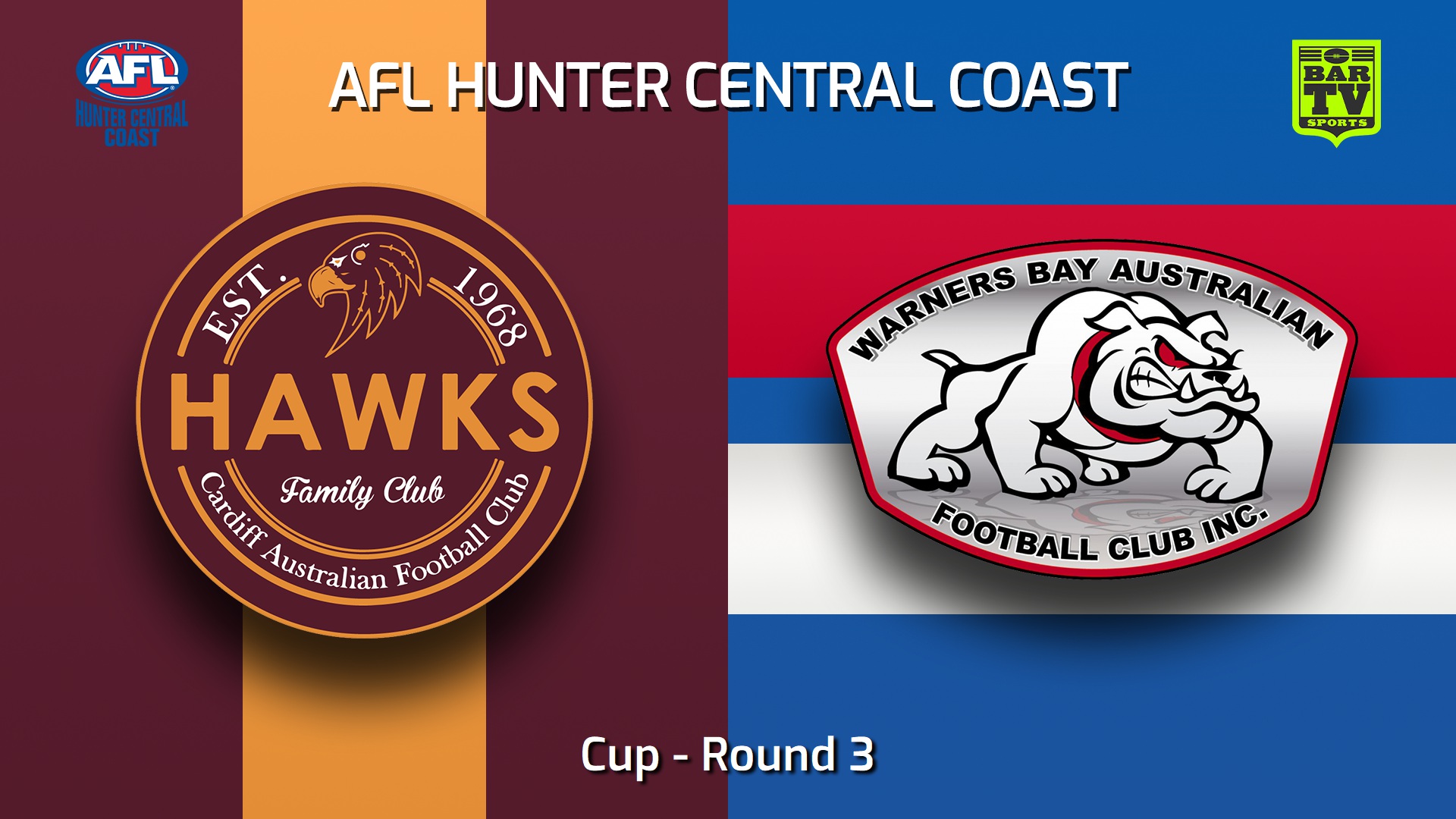 250425-video-AFL Hunter Central Coast Round 3 - Cup - Cardiff Hawks v Warners Bay Bulldogs Slate Image