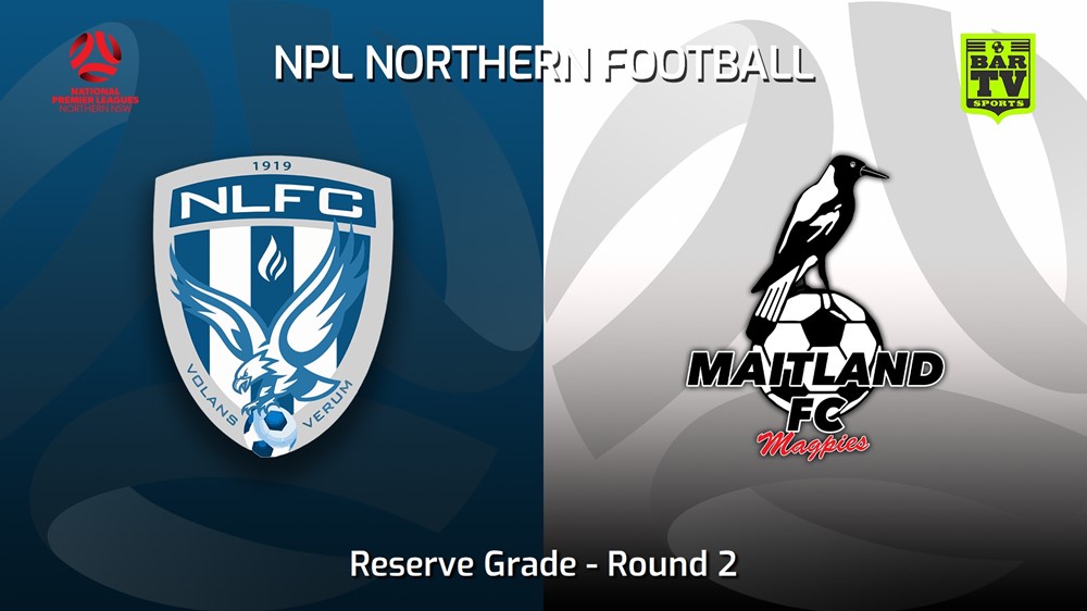 230311-NNSW NPLM Res Round 2 - New Lambton FC (Res) v Maitland FC Res Slate Image