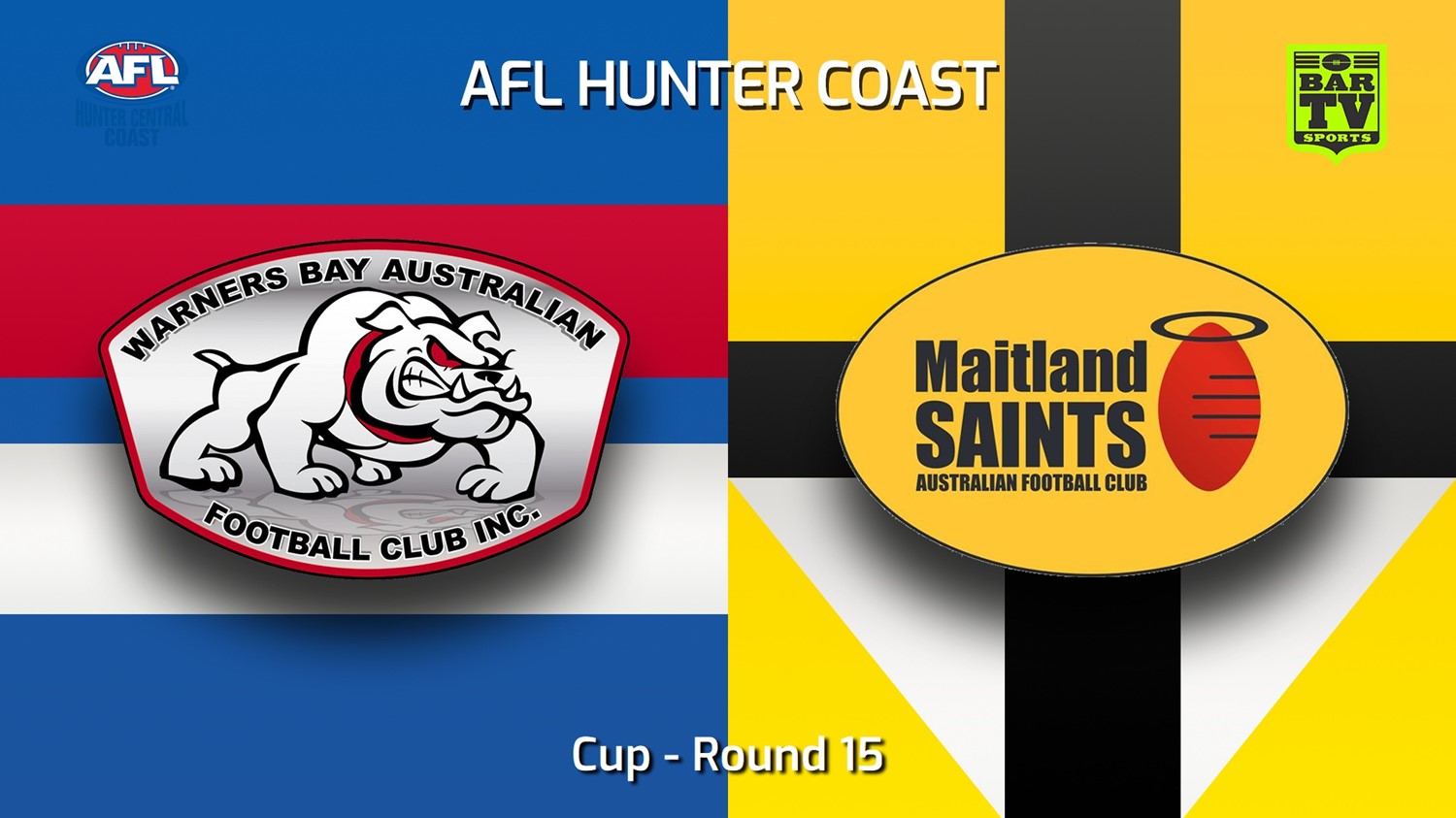 230729-AFL Hunter Central Coast Round 15 - Cup - Warners Bay Bulldogs v Maitland Saints Minigame Slate Image