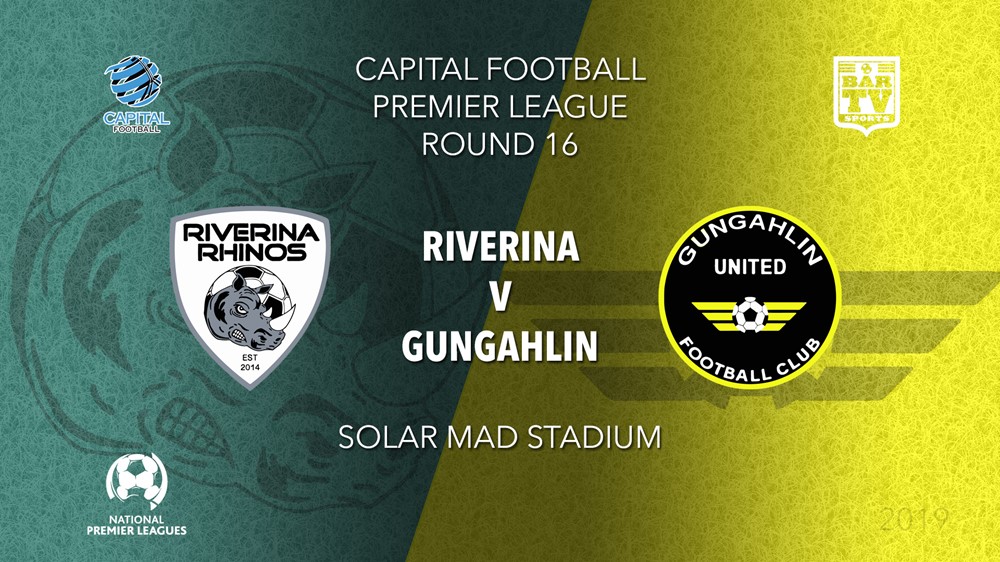 NPL - Capital Round 16 - Riverina Rhinos v Gungahlin United FC Slate Image