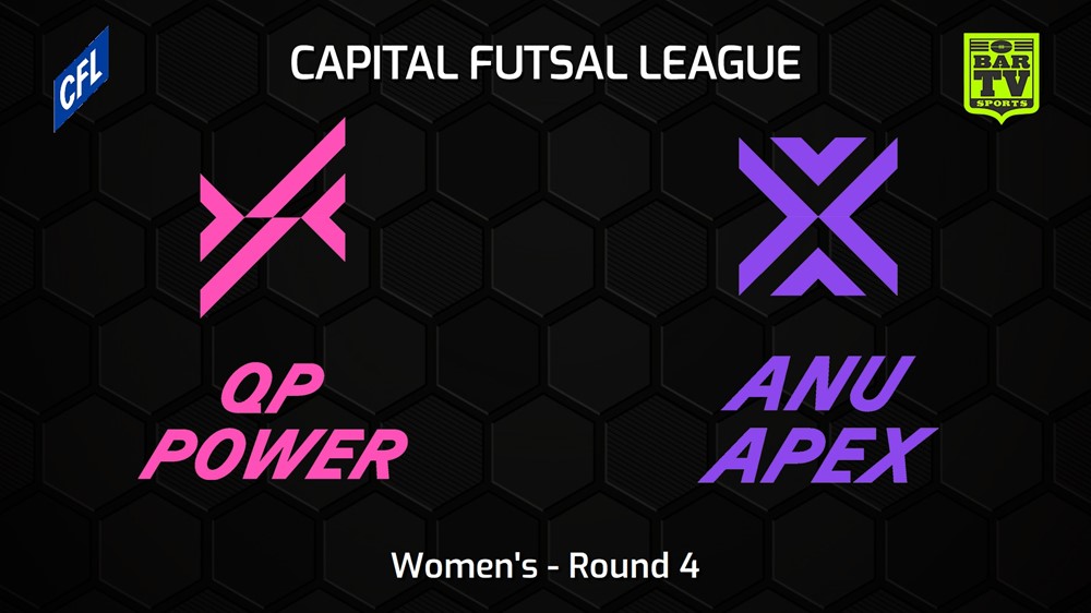 231111-Capital Football Futsal Round 4 - Women's - Queanbeyan-Palerang Power v ANU Apex Slate Image