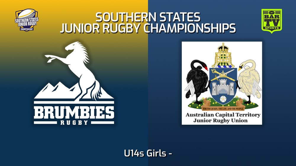 230712-Southern States Junior Rugby Championships U14s Girls - Brumbies Country v ACTJRU Minigame Slate Image