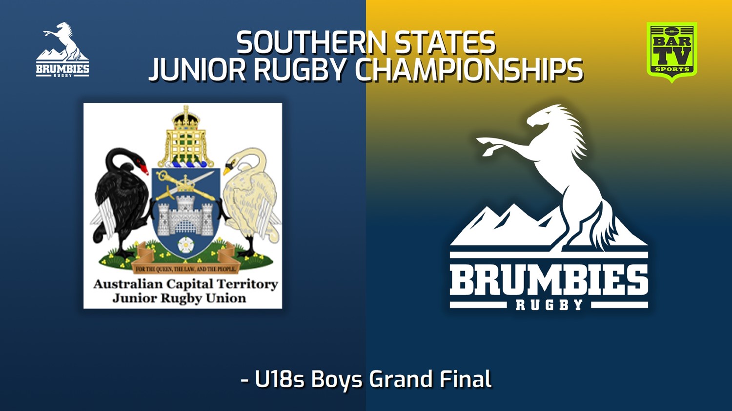 220715-2022 Southern States Junior Rugby Championships U18s Boys Grand Final - ACT Juniors v Brumbies Country Slate Image