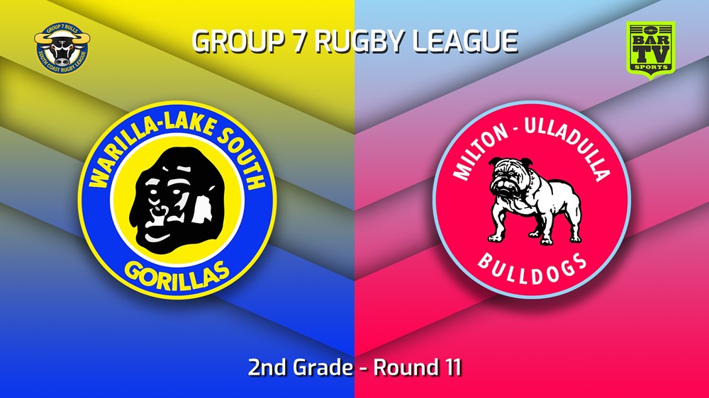 220703-South Coast Round 11 - 2nd Grade - Warilla-Lake South Gorillas v Milton-Ulladulla Bulldogs Slate Image